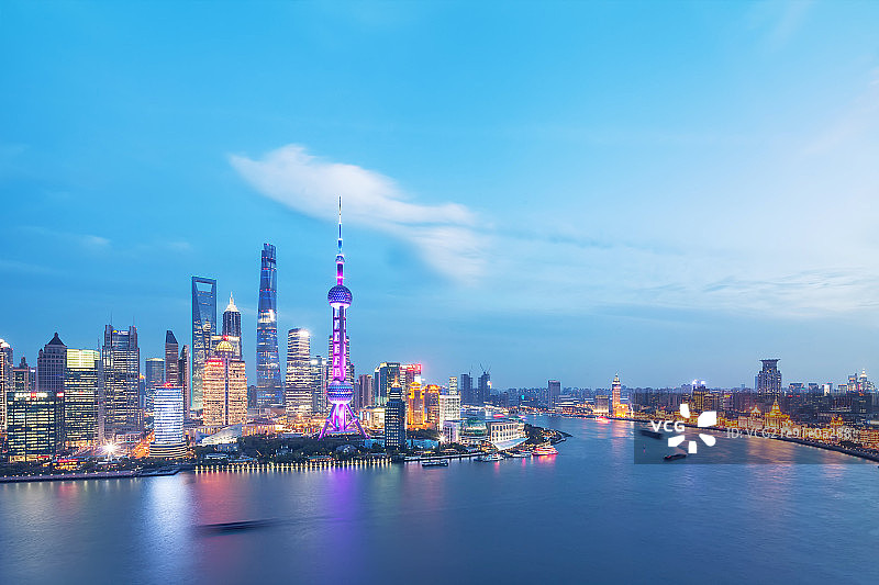 上海城市风光夜景全图片素材