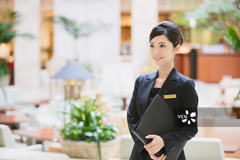 日本女酒店礼宾员图片素材