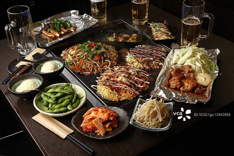日式铁板烧宴会套餐图片素材