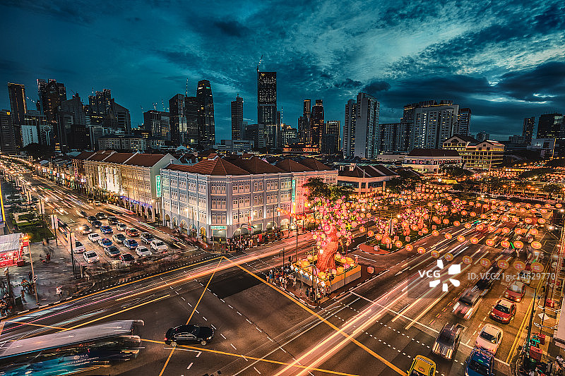 新加坡中国城图片素材
