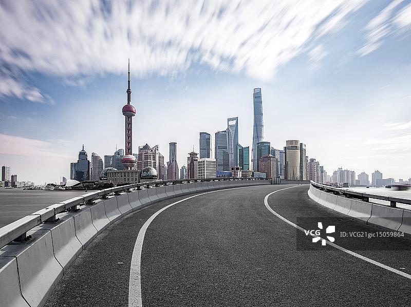 高清上海城市路面风景图片素材