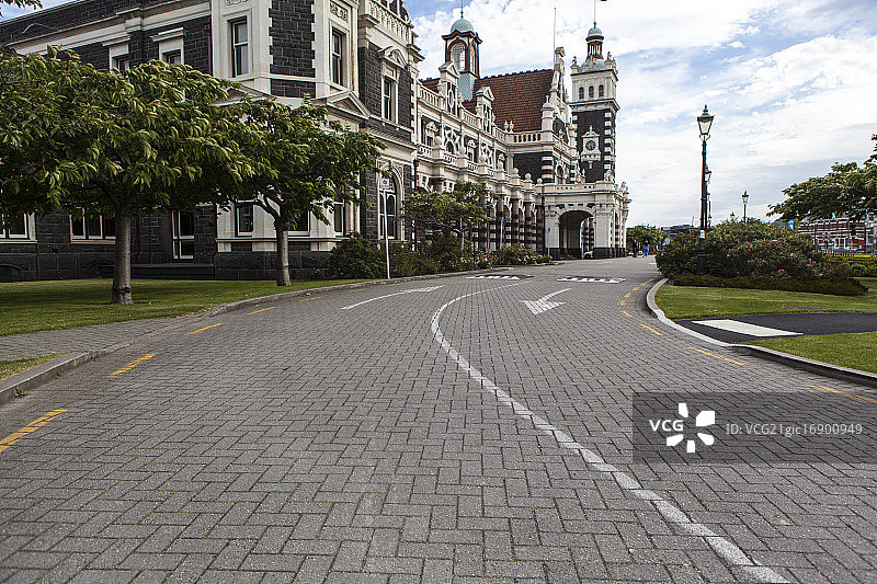 新西兰火车站的城市道路图片素材