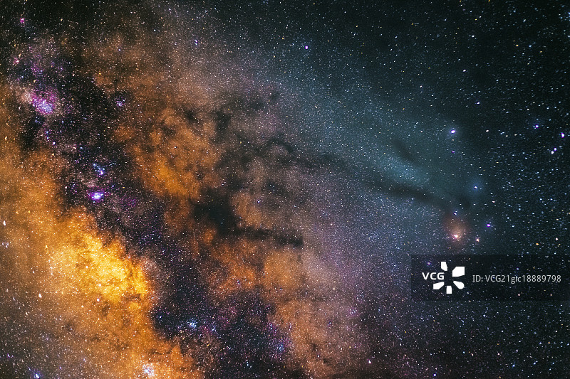 星空彩色银河系摄影图片素材