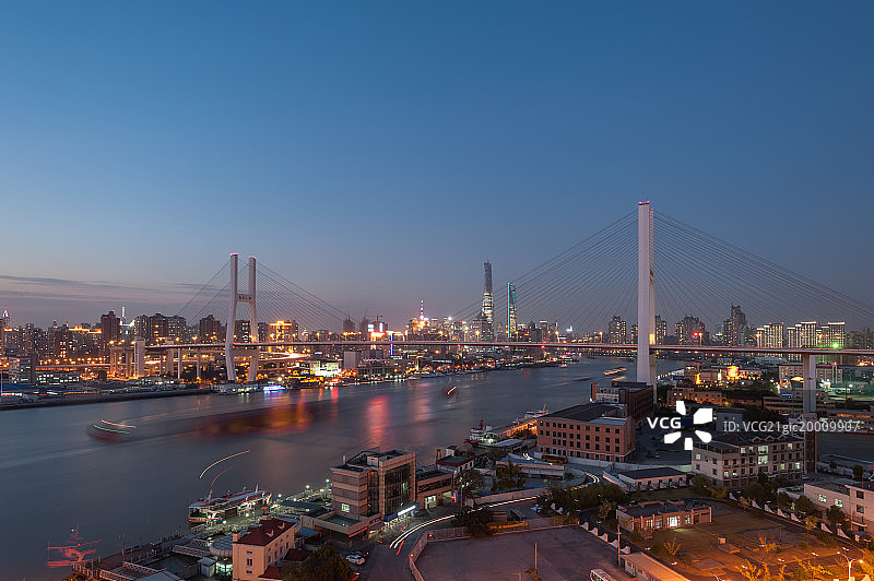 上海南浦大桥夜景图片素材
