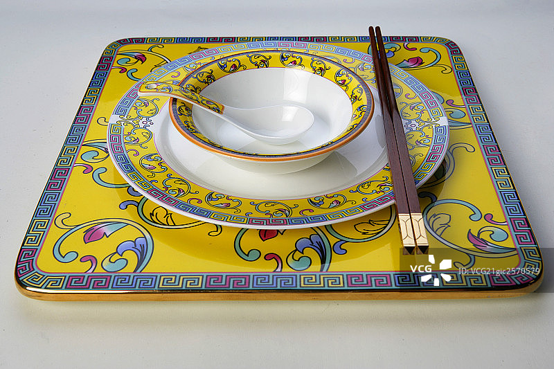 餐具-盘子,勺,筷子图片素材