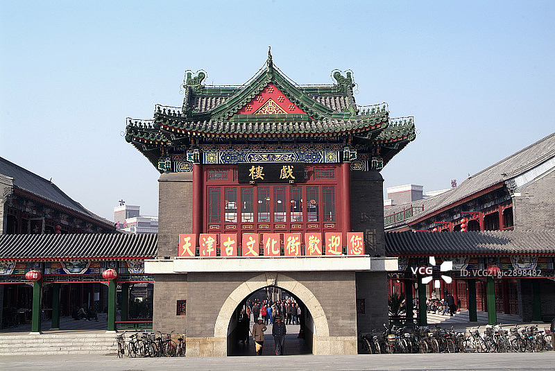 中国天津古文化街戏楼图片素材