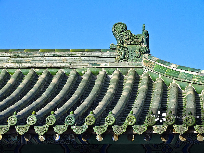 中国北京天坛，精致的屋顶图片素材
