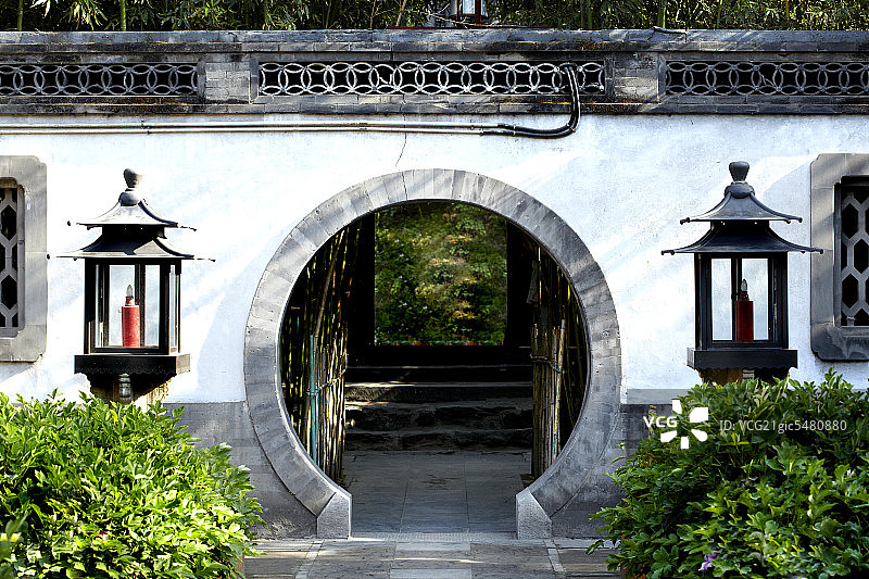 中国传统古建筑外观图片素材