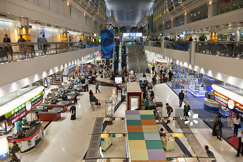 迪拜，迪拜机场免税图片素材