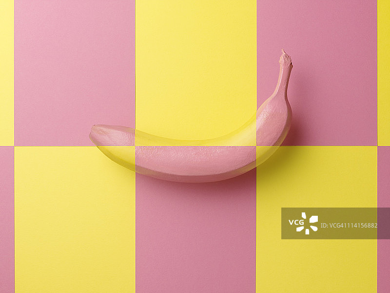 香蕉黄色和粉红色的背景图片素材