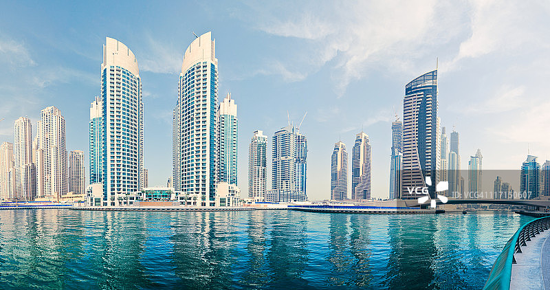 迪拜码头全景图片素材