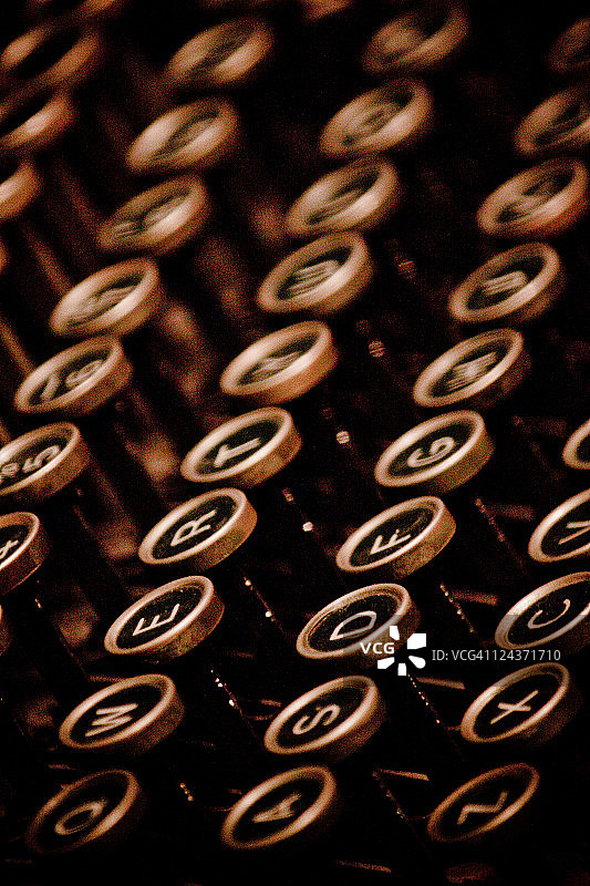 老式打字机按键图片素材