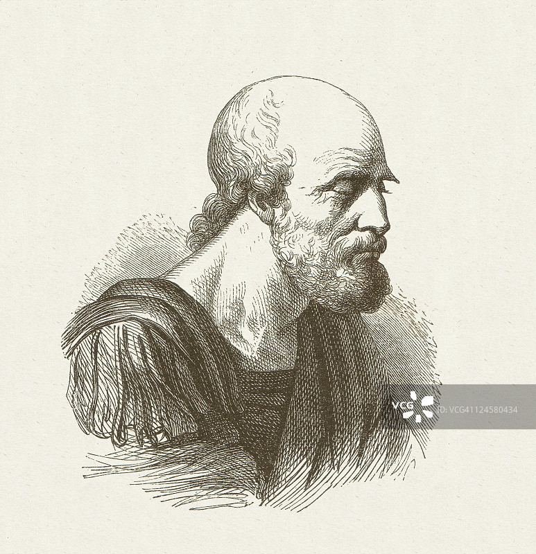 贝里撒留(约505-565)，罗马指挥官，木版，出版于1881年图片素材