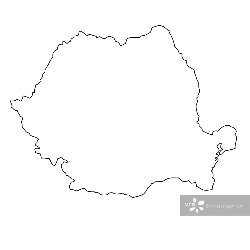 罗马尼亚地图大纲图片素材