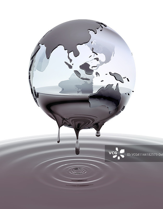 滴油的CGI地球仪图片素材