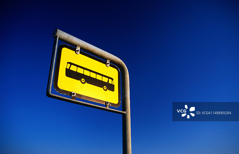 海庭滩的巴士站牌。图片素材
