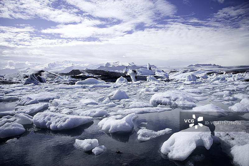 冰岛Jokulsarlon的冰山图片素材