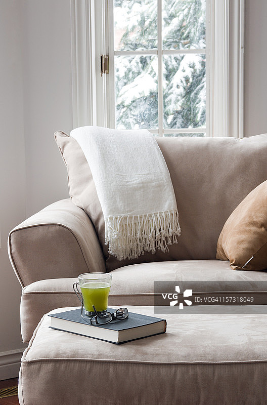 室内设计:舒适的冬季座椅图片素材