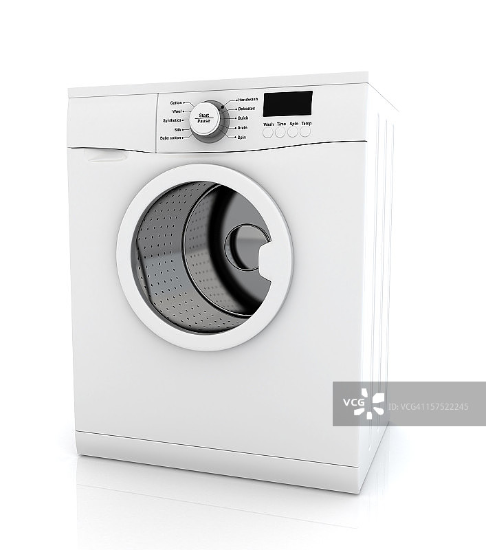 现代白色洗衣机电器图片素材