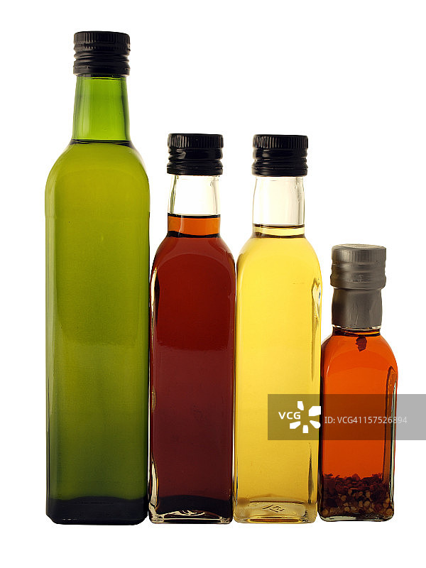 白色的橄榄油和醋瓶图片素材