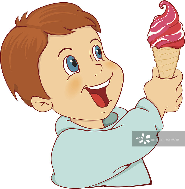 冰淇淋男孩图片素材