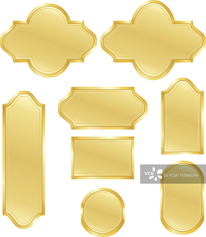 采购产品金属黄金标志，标志，图标设计元素集图片素材