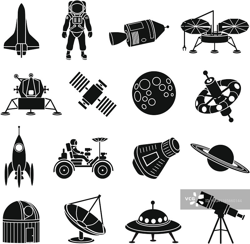 太空探索的图标图片素材