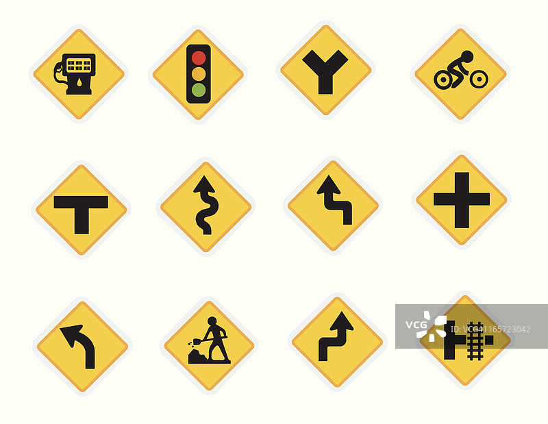 交通及道路标志图片素材