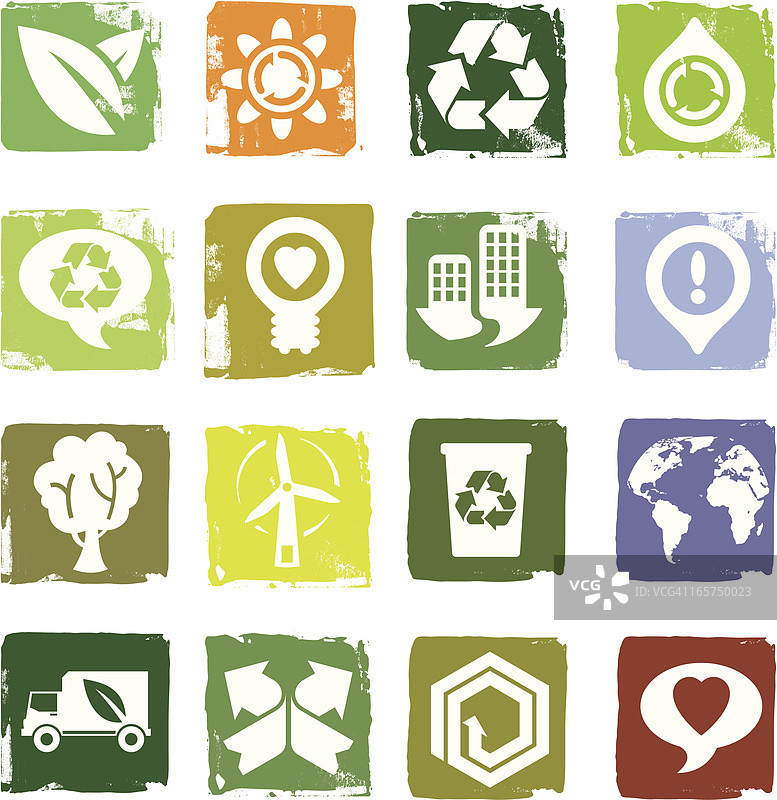 回收能源和环保图标垃圾块图片素材