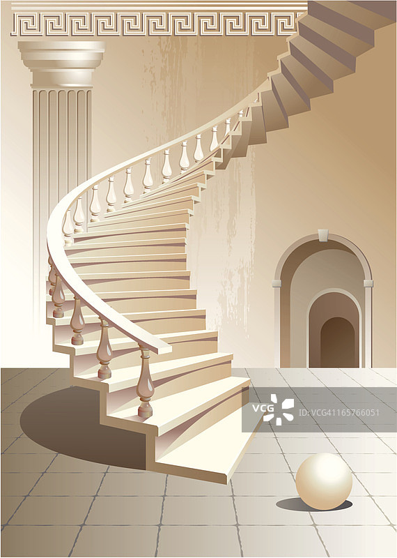 楼梯和柱子图片素材
