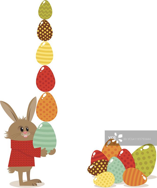 带蛋复活节兔子图片素材
