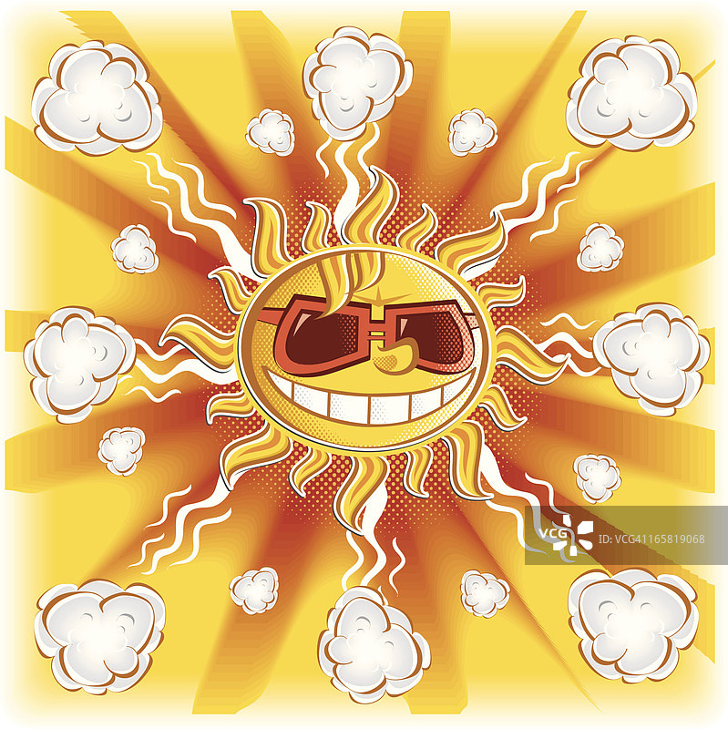 太阳矢量炎热的夏天图片素材