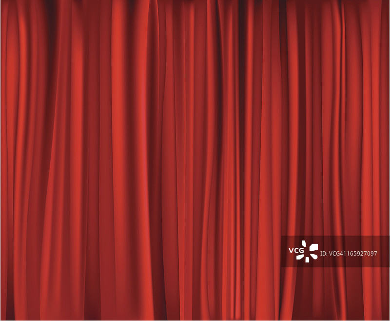 红色的剧院窗帘已经关闭图片素材