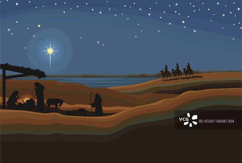 基督诞生的场景图片素材