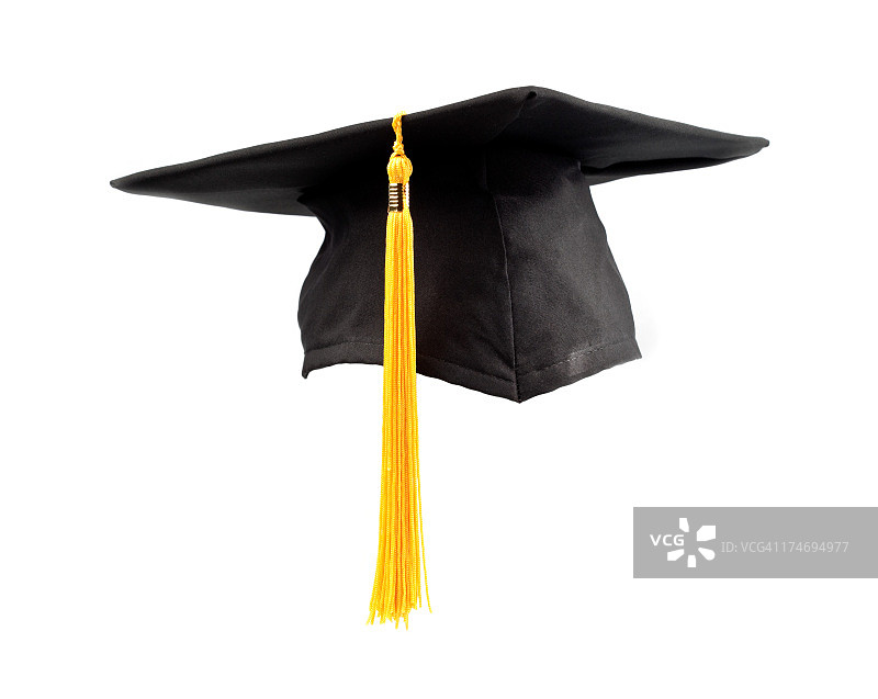 孤立的毕业帽和流苏图片素材