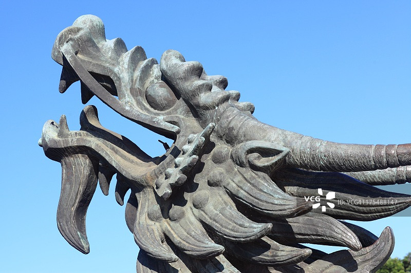 中国龙的雕像图片素材
