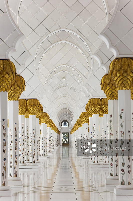 谢赫•扎耶德清真寺。阿布扎比。阿联酋图片素材