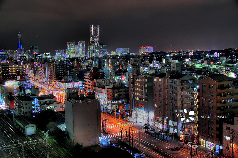 横滨夜景图片素材