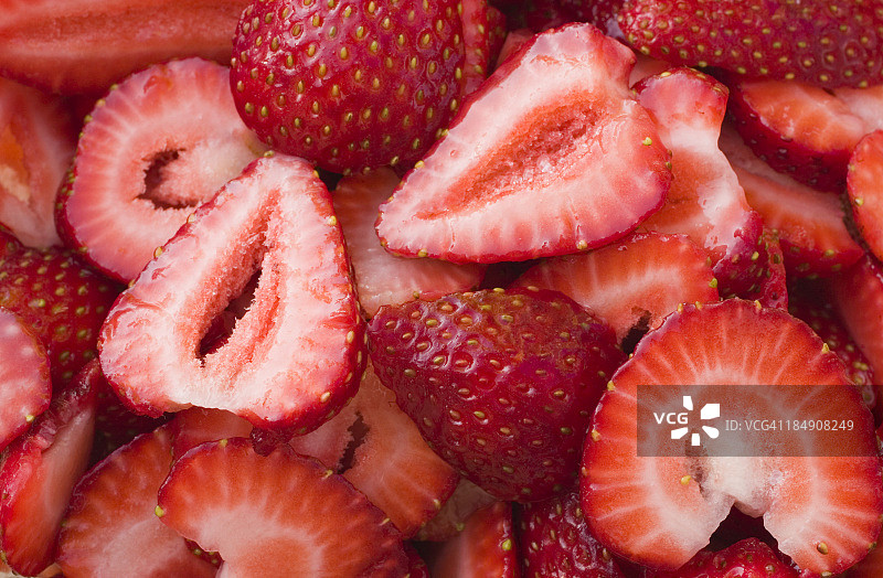 糖草莓切片图片素材
