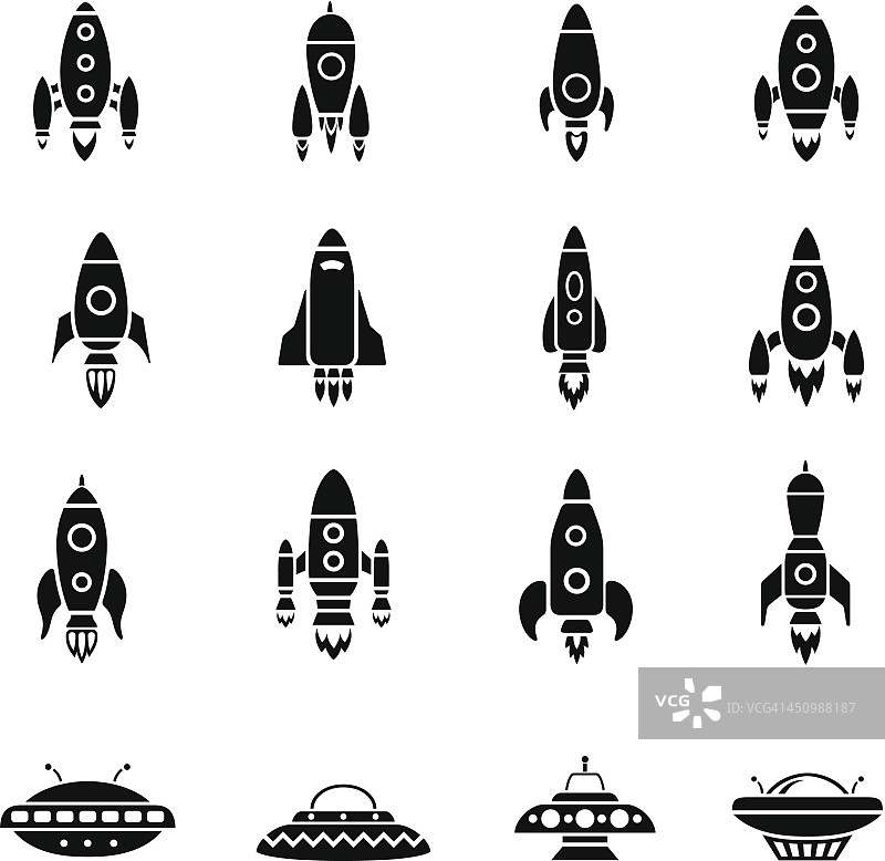 太空火箭图标图片素材