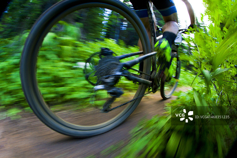 山地自行车赛车手图片素材