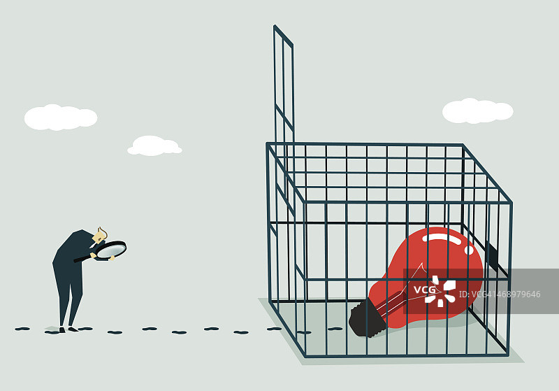 陷阱,Cage-Illustration图片素材