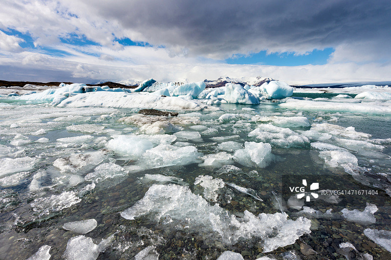 Jokulsarlon冰礁，南冰岛，欧洲图片素材