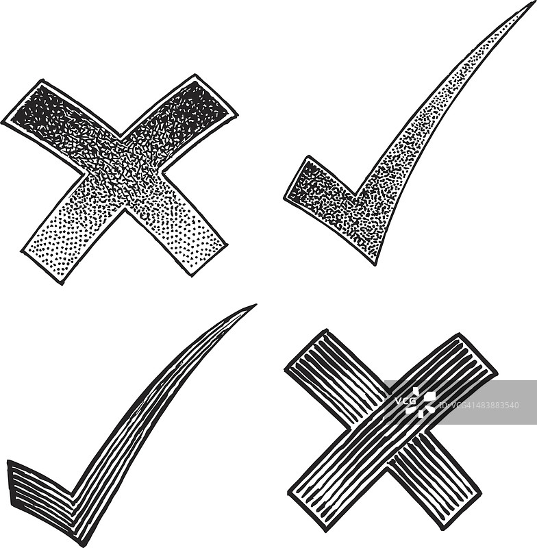 X和勾号图片素材