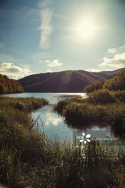 Plitvice湖的景色图片素材