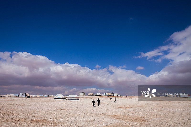 约旦Zaatari叙利亚难民营图片素材