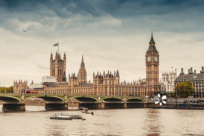 大本钟和伦敦的国会大厦图片素材