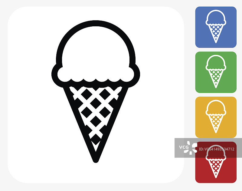 冰淇淋图标平面设计图片素材