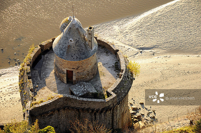 法国诺曼底的圣米歇尔山图片素材