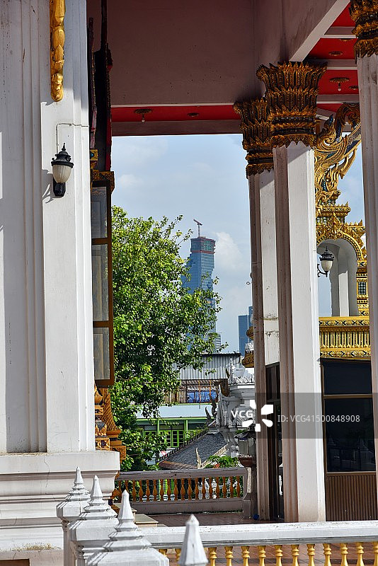 泰国曼谷唐人街的三藩王寺图片素材